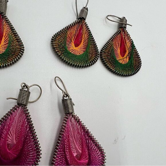 Set of 3 Thread Earrings - Picture 6 of 8
